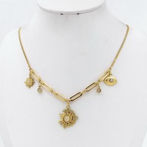 SS Gold-Plating Necklace - KN304982-HM