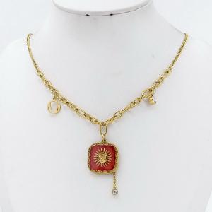 SS Gold-Plating Necklace - KN304985-HM
