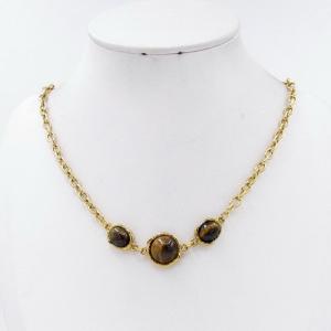 SS Gold-Plating Necklace - KN304986-HM