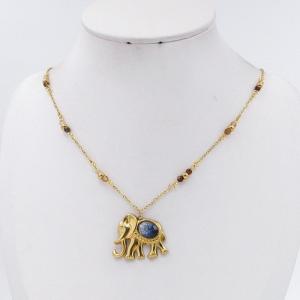 SS Gold-Plating Necklace - KN304990-HM