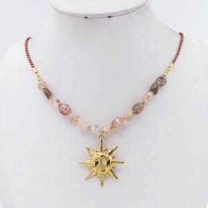 SS Gold-Plating Necklace - KN304992-HM