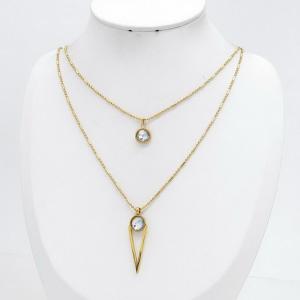 Stainless Steel Stone Necklace - KN305178-NJ