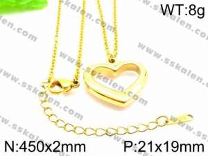 SS Gold-Plating Necklace - KN30526-Z