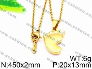 SS Gold-Plating Necklace - KN30691-Z