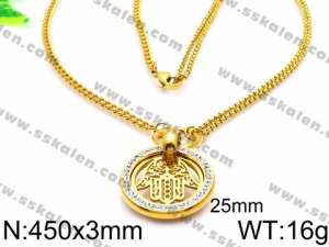 SS Gold-Plating Necklace - KN30705-Z