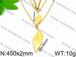 SS Gold-Plating Necklace - KN31138-Z