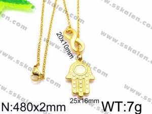 SS Gold-Plating Necklace - KN31211-Z