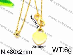 SS Gold-Plating Necklace - KN31214-Z