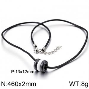 Stainless steel with Ceramic Necklace - KN31675-TS