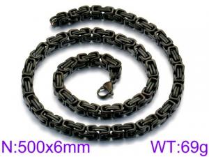 Stainless Steel Black-plating Necklace - KN33455-Z