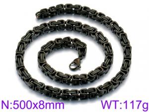 Stainless Steel Black-plating Necklace - KN33491-Z