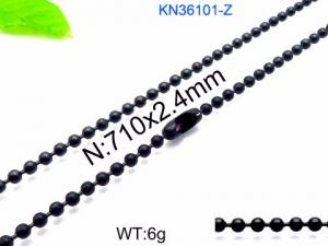 Stainless Steel Black-plating Necklace - KN36101-Z