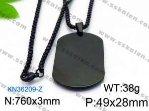 Stainless Steel Black-plating Necklace - KN36209-Z
