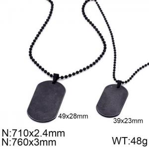 Stainless Steel Black-plating Necklace - KN37520-Z