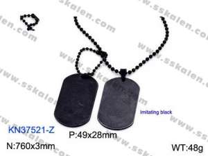 Stainless Steel Black-plating Necklace - KN37521-Z