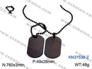 Stainless Steel Black-plating Necklace - KN37530-Z