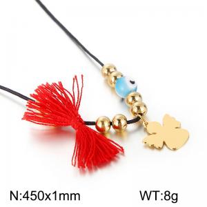 SS Gold-Plating Necklace - KN37941-K