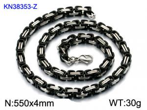 Stainless Steel Black-plating Necklace - KN38353-Z