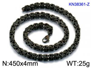 Stainless Steel Black-plating Necklace - KN38361-Z