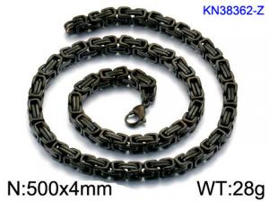Stainless Steel Black-plating Necklace - KN38362-Z