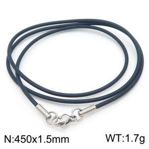 Stainless Steel Clasp with Rubber Cord - KN6500-Z