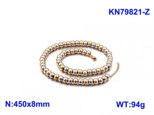 SS Gold-Plating Necklace - KN79821-Z