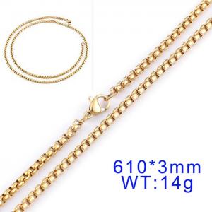 Staineless Steel Small Gold-plating Chain - KN80101-Z