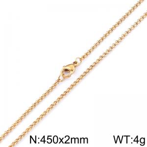 Staineless Steel Small Gold-plating Chain - KN80104-Z