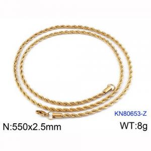 Staineless Steel Small Gold-plating Chain - KN80653-Z