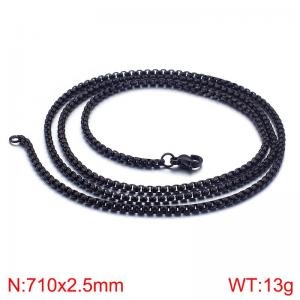 Stainless Steel Black-plating Necklace - KN80677-Z