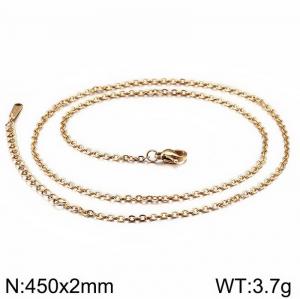 Staineless Steel Small Gold-plating Chain - KN80712-Z