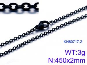 Stainless Steel Black-plating Necklace - KN80717-Z