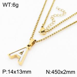 SS Gold-Plating Necklace - KN81205-K