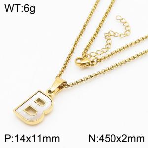 SS Gold-Plating Necklace - KN81206-K