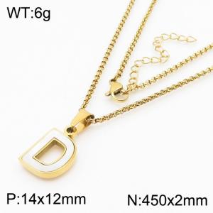 SS Gold-Plating Necklace - KN81208-K