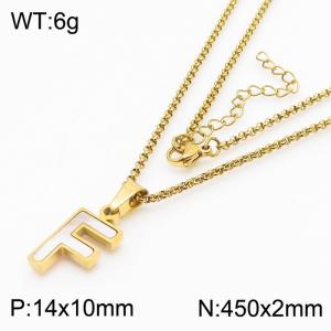 SS Gold-Plating Necklace - KN81210-K