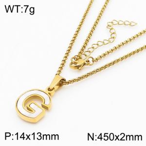SS Gold-Plating Necklace - KN81211-K