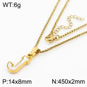 SS Gold-Plating Necklace - KN81214-K