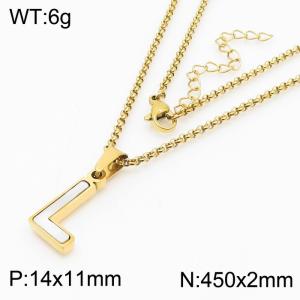 SS Gold-Plating Necklace - KN81216-K