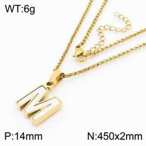 SS Gold-Plating Necklace - KN81217-K