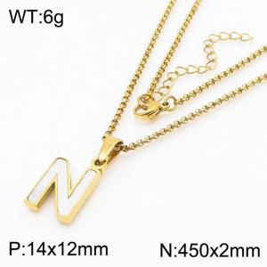 SS Gold-Plating Necklace - KN81218-K