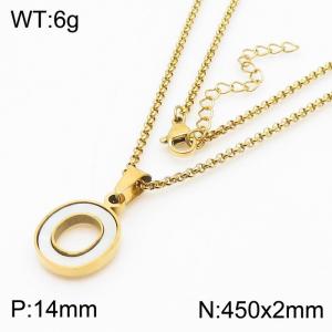 SS Gold-Plating Necklace - KN81219-K