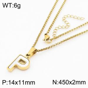 SS Gold-Plating Necklace - KN81220-K