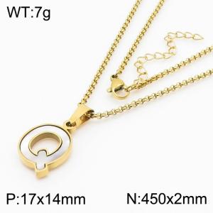 SS Gold-Plating Necklace - KN81221-K