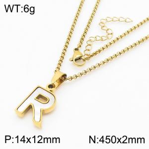 SS Gold-Plating Necklace - KN81222-K