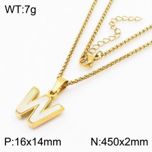 SS Gold-Plating Necklace - KN81227-K