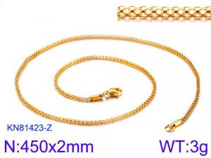Staineless Steel Small Gold-plating Chain - KN81423-Z