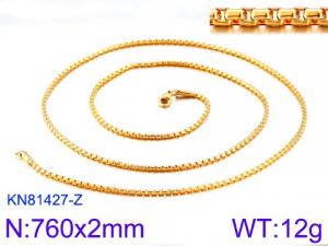 Staineless Steel Small Gold-plating Chain - KN81427-Z