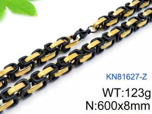 Stainless Steel Black-plating Necklace - KN81627-Z