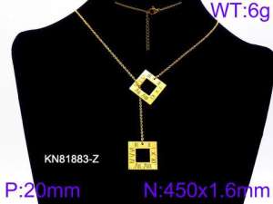 SS Gold-Plating Necklace - KN81883-Z